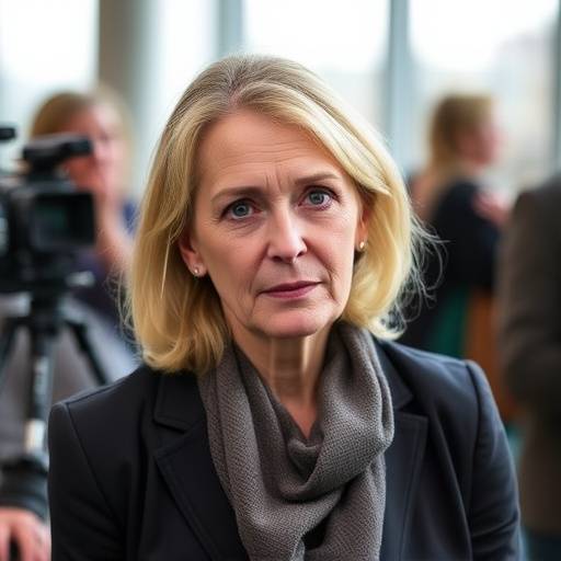 Portræt af Anne-Mette Hansen under et interview